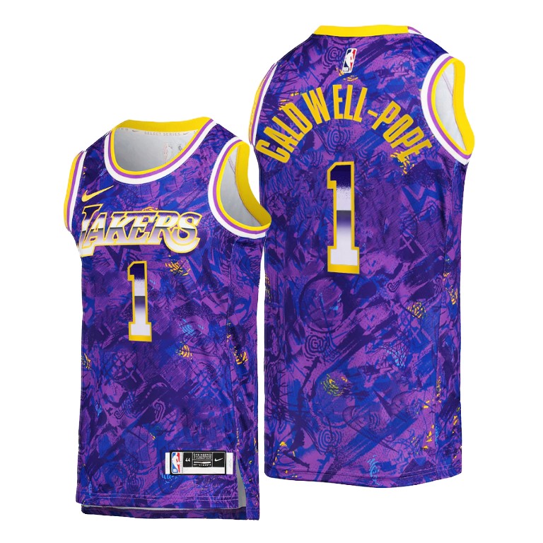 Men's Los Angeles Lakers Kentavious Caldwell-Pope #1 NBA Select Series Camo Purple Basketball Jersey OYR1483AL